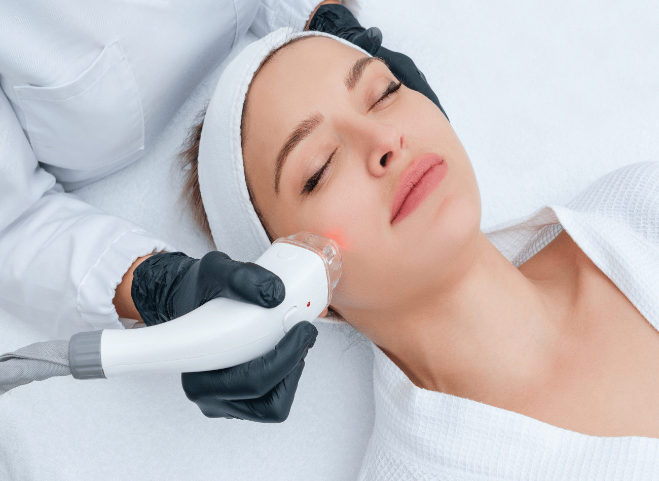 The laser energy promotes collagen production, which can help reduce the appearance of fine lines and wrinkles, improve skin elasticity, and contribute to overall skin rejuvenation.